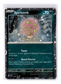 Spiritomb (Cosmos Holo) 129/198 Misc. Cards & Products - NM - SWIRL - POKEMON - Image 1