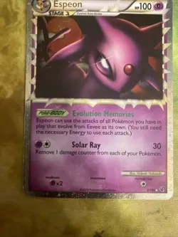 Espeon Prime 81/90 Undaunted Holo Rare Pokemon TCG Card **swirl** - Image 4