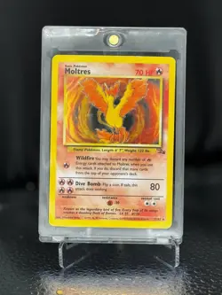 Moltres Holo Rare 12/62 - Fossil Set - 1999 WOTC Pokemon Card LP Vintage - Image 1