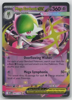 Pokemon Card Mega Gardevoir ex Double Rare ME01: Mega Evolution 060/132 NM - Image 1