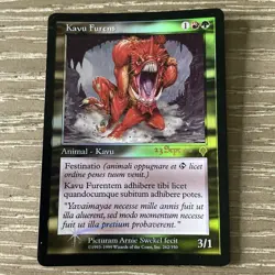 MTG magic cards 1x Raging Kavu - Foil - Prerelease Promo latin (kavu furens) FBB - Image 1