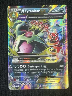 Pokemon TCG Mega M Tyranitar EX Holo Ultra Rare Card Ancient Origins 43/98 - Image 1