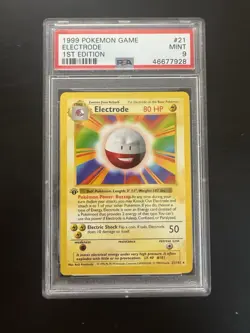 Electrode 21/102 Shadowless 1st Edition Rare Base Pokemon Card PSA 9 Mint - Image 1