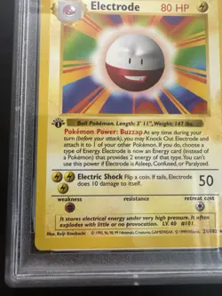 Electrode 21/102 Shadowless 1st Edition Rare Base Pokemon Card PSA 9 Mint - Image 5
