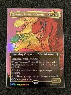 Magic MTG - Zacama, Primal Calamity (Borderless) Foil - Commander Masters - Image 1