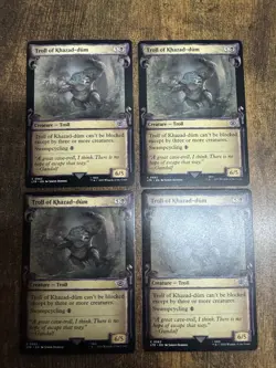 4x Troll of Khazad-dum Showcase Scrolls MTG Lord of the Rings Pack Fresh - Image 1