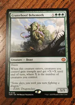 MTG Magic the Gathering Craterhoof Behemoth M 0138 ( Tarkir Dragonstorm ) NM - Image 1