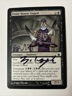 Signed ARTIST PROOF Dimir House Guard Illus John Zeleznik MTG - Image 1
