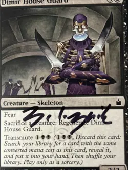 Signed ARTIST PROOF Dimir House Guard Illus John Zeleznik MTG - Image 2