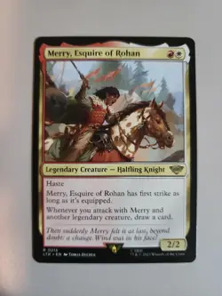 MTG Merry, Esquire of Rohan LotR Tales of Middle-earth 0215 Regular Rare - Image 1