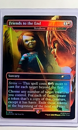 MTG Magic The Gathering Secret Lair Chucky Borderless Foil Friends to the End - Image 1