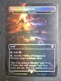 Foil Valley of Gorgoroth - Wasteland Commander: the Lord of the Rings MTG NM - Image 1