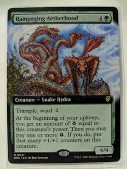 Rampaging Aetherhood (Extended Art) Commander: Aetherdrift Regular RARE MTG - Image 1