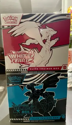 Pokemon Black Bolt and White Flare Elite Trainer Box ETB (Set of 2) - Image 1