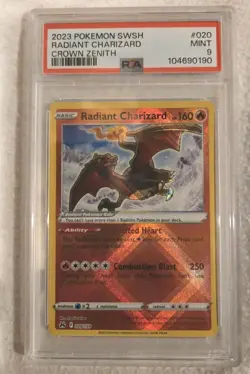 2023 Pokemon SWSH Radiant Charizard Crown Zenith #020 PSA 9 - Image 1