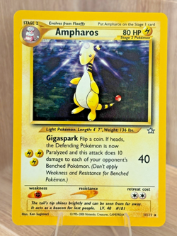 Pokemon - Ampharos [1995-2000 Nintendo] #1/111 Holo Rare (NM-MT) - Neo Genesis - Image 1