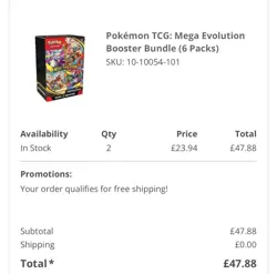 Pokemon TCG Mega Evolution Booster Bundle Sealed 6 Packs Brand New In Hand - Image 3