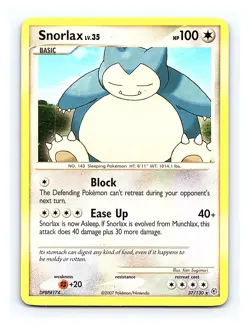 Snorlax #37/130 Diamond and Pearl Pokemon Rare - Image 1