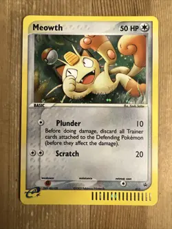 Pokemon - Meowth 013 Holo Rare - 2003 E-Series Nintendo Promo - VLP - Image 1