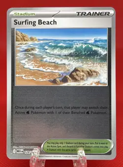 Pokemon TCG Surfing Beach 129/132 S&V Mega Evolution Reverse Holo 2025 NM - Image 1