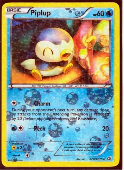 2013 PIPLUP RC6/RC25 Legendary Treasures Pokemon Radiant Collection HOLO (P15) - Image 1