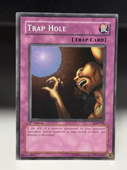 Trap Hole LOB-058 The Legend of Blue Eyes White Dragon 1st Edition Super Rare #6 - Image 1