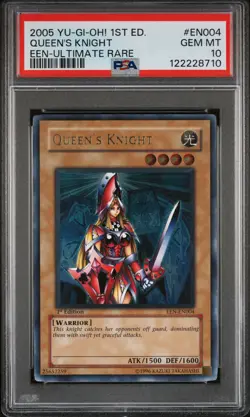2005 YU-GI-OH! ELEMENTAL ENERGY 1ST ED ULTIMATE RARE QUEEN'S KNIGHT PSA 10 - Image 1