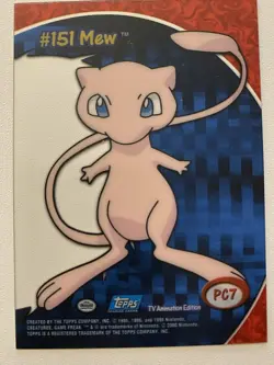 Topps Pokemon Mew #151 Clear Card PC7 - Image 2