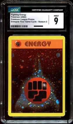 CGC 9 MINT Fighting Energy REVERSE HOLO League Energize Pokemon Card - Image 2