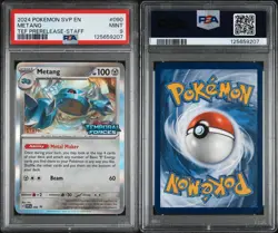 PSA 9Metang - 090 (Prerelease) [Staff] 090 Sv: Scarlet & Violet Promo Cards Holo - Image 3