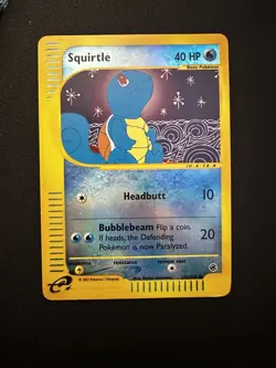 Pokemon Squirtle Card 132/165 Expedition Base Set Reverse Holo - Image 1
