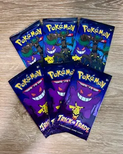 3 Pack Pokemon TCG Trick or Trade Booster Packs 2023 2024 Halloween Card Bundle! - Image 1