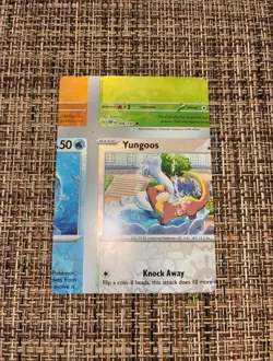 Pokemon Card - Error Miscut NFC Yungoos Obsidian Flames 176/197 Reverse Holo - Image 1