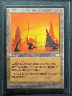 Rare Scorched Ruins Weatherlight Magic: The Gathering Near Mint NM Condition MTG - Image 1