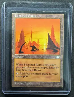 Rare Scorched Ruins Weatherlight Magic: The Gathering Near Mint NM Condition MTG - Image 3