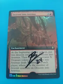 descent into avernus (signed, artist prof) #30/50 magic the gathering - Image 1