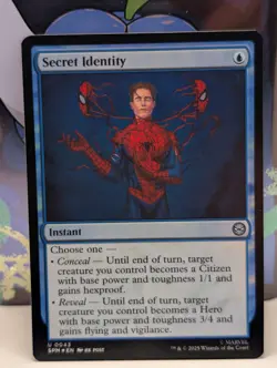 FOIL - Secret Identity - MTG Marvel's Spider-Man - Magic the Gathering 43 - NM - Image 1