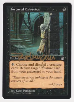 Gold Signed Tortured Existence LP Stronghold Artist Keith Parkinson MTG Magic! - Image 1