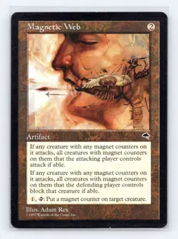 Magic the Gathering x1 Magnetic Web Tempest Rare Artifact NM - Image 1