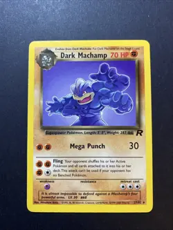 Dark Machamp 27/82 Team Rocket Regular Non Holo Unlimited Pokemon WOTC NM/LP - Image 1