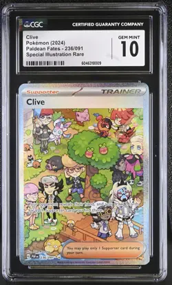 CLIVE Paldean Fates Special Illustration Rare #236 CGC 10 Pokemon [Nostalgium] - Image 1