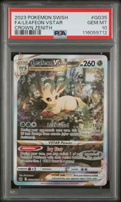2023 Pokemon Sword And Shield Crown Zenith #GG35 Fa/Leafeon Vstar PSA 10 - Image 1