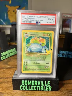 2021 POKEMON CELEBRATIONS CLASSIC COLL #15 VENUSAUR-HOLO PSA 10 - Image 1