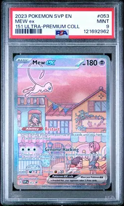 2023 POKEMON SVP EN-SV BLACK STAR PROMO 151 ULTRA-PREM COLL #053 MEW EX PSA 9 - Image 1