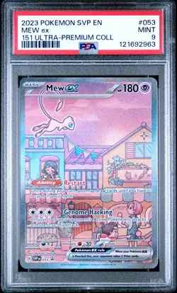 2023 POKEMON SVP EN-SV BLACK STAR PROMO 151 ULTRA-PREM COLL #053 MEW EX PSA 9 - Image 1