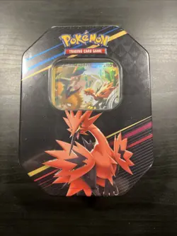 Pokemon TCG Crown Zenith Tin Galarian Zapdos (SEALED) 4 Packs 1 Promo USA $ELLER - Image 1
