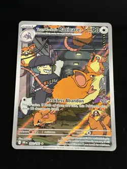 Pokemon Team Rockets Raticate 202/182 Destined Rivals Illustration Rare NM - Image 1