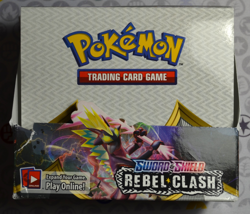 Pokemon TCG Rebel Clash EMPTY Booster Box For Display - Image 1