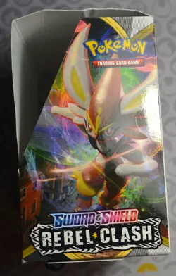 Pokemon TCG Rebel Clash EMPTY Booster Box For Display - Image 4