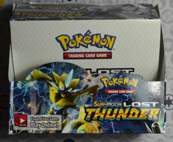 Lost Thunder Pokemon Sun & Moon TCG EMPTY Display Booster Box - Image 1